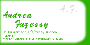 andrea fuzessy business card